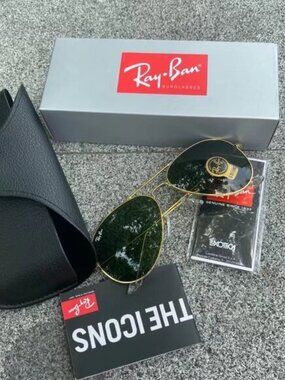 Ray-Ban 3025 Green Aviator Sunglasses 58mm